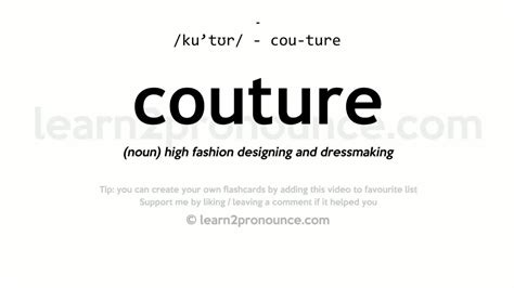 couture define|how do you pronounce couture.